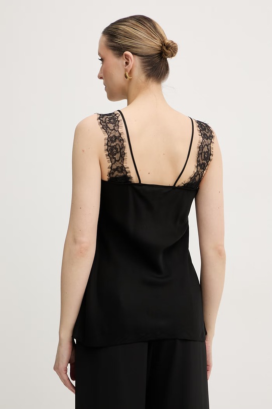 Одежда Pinko блузка на беретелях женская вискозная 106623.A385 чёрный