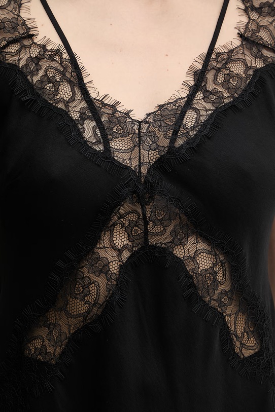 Pinko camicetta con spalline da donna in viscosa 106623.A385 nero