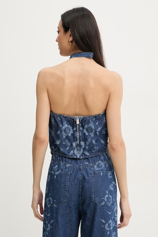 Ρούχα Pinko Τοπ γυναικείο ντένιμ 106411.A342 μπλε