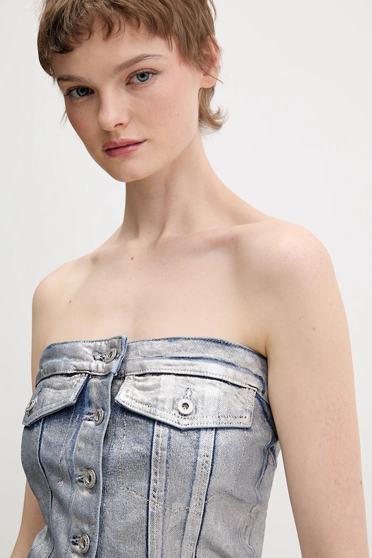 Топ Karl Lagerfeld Jeans серебрянный B1W11023