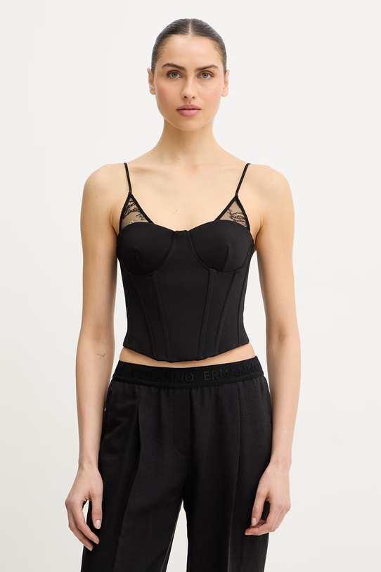 Patrizia Pepe bluzka z elastanem czarny 8C0830.A6F5