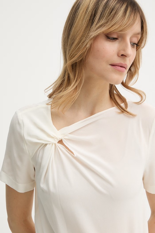 Patrizia Pepe bluzka jedwabna beżowy 8C0847.A156