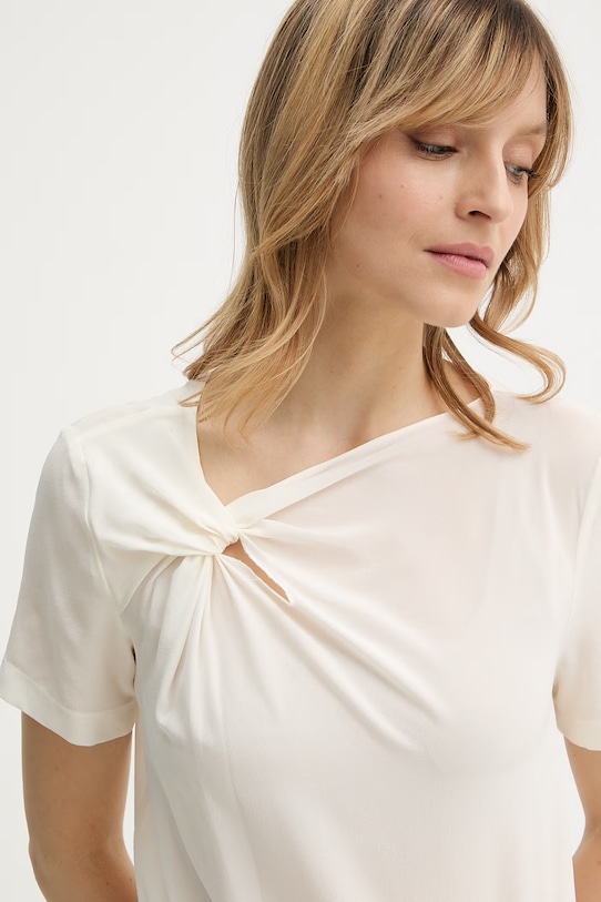 Patrizia Pepe bluzka jedwabna beżowy 8C0847.A156