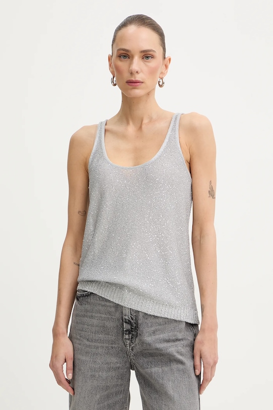 Patrizia Pepe top regular szary 8K0402.K319