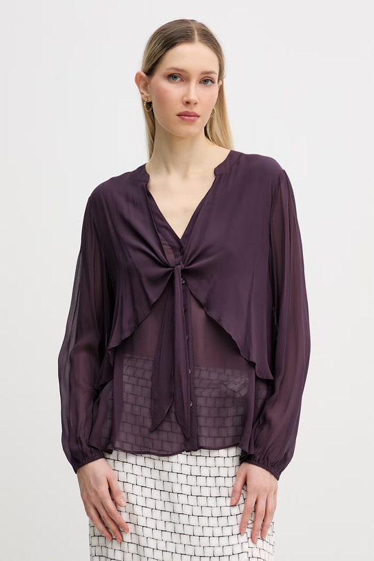 Hoss Intropia koszula damska z wiskozy fioletowy 6283166