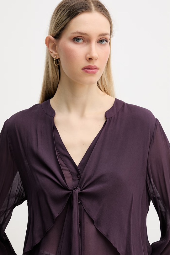 Hoss Intropia koszula damska z wiskozy fioletowy 6283166