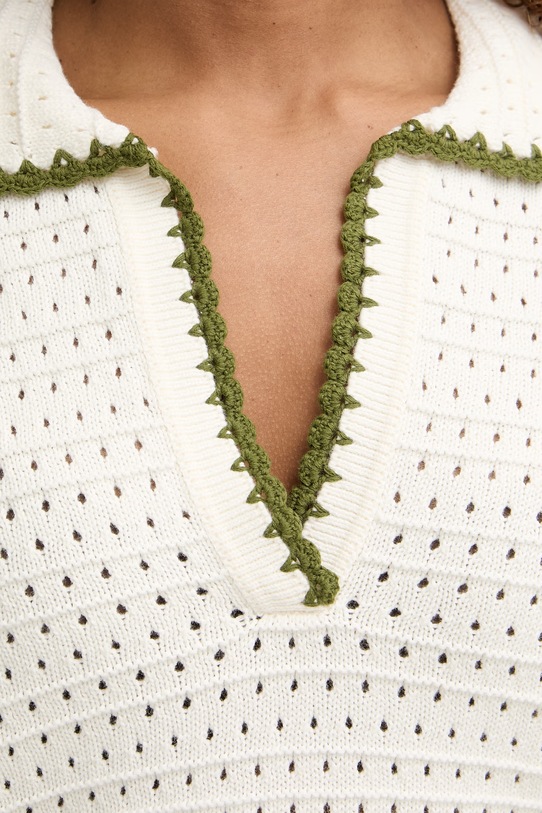 Pedro del Hierro polo swetrowe damskie bawełniane 5503018 beżowy