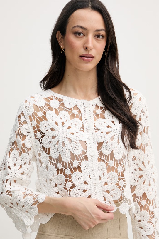 Joseph Ribkoff kardigan damski bawełniany biały 262958