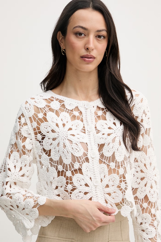 Joseph Ribkoff kardigan damski bawełniany biały 262958