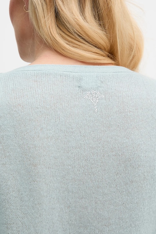 Joop! sweter kaszmirowy 30100457 turkusowy