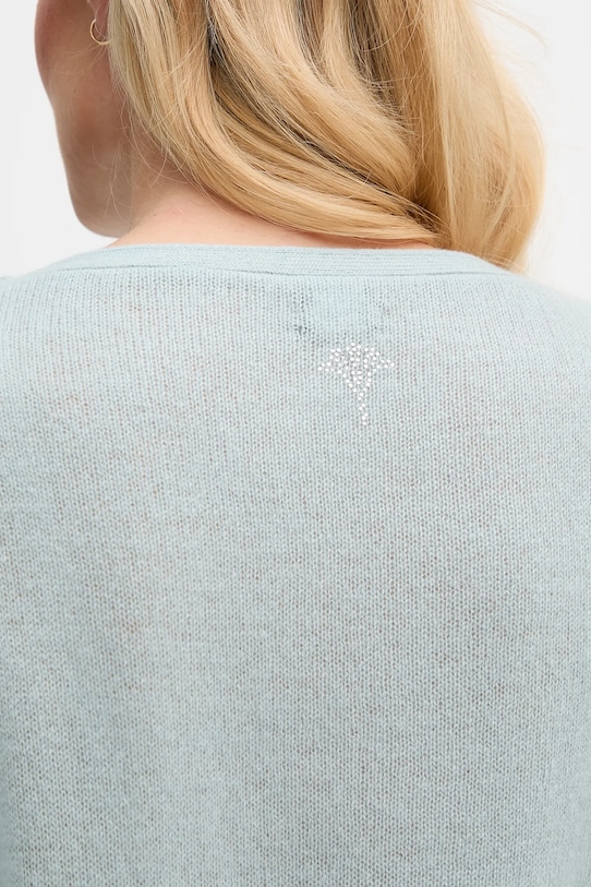Joop! sweter kaszmirowy 30100457 turkusowy