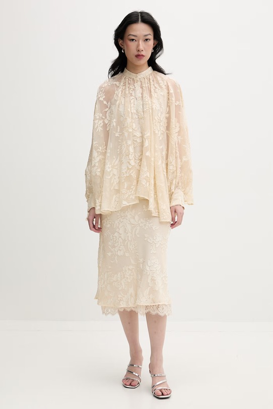 ERMANNO Firenze koszula damska D48EK019CSE60 beżowy SS26