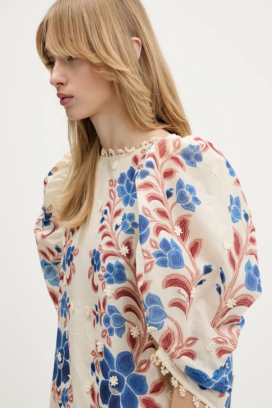 Farm Rio bluzka bawełniana beżowy 344127