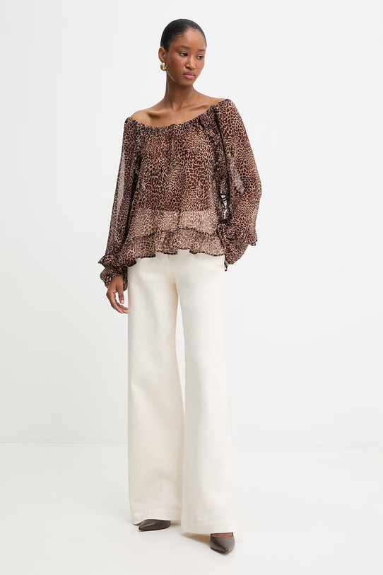 Morgan bluzka OWAY.F brązowy SS26