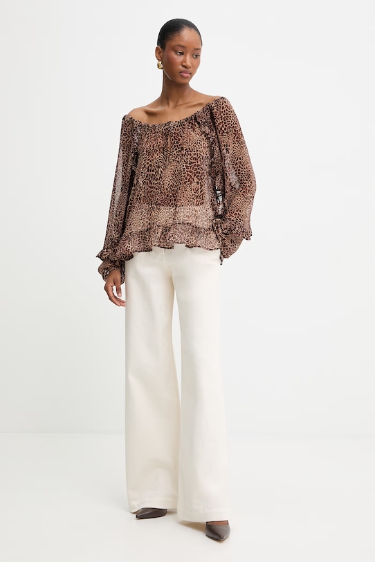 Morgan bluzka OWAY.F brązowy SS26