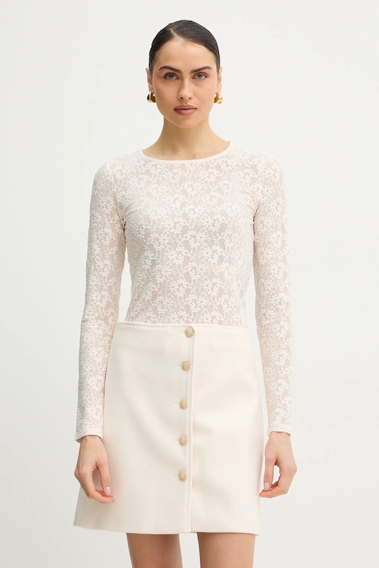 Morgan bluzka z elastanem beżowy THAKO