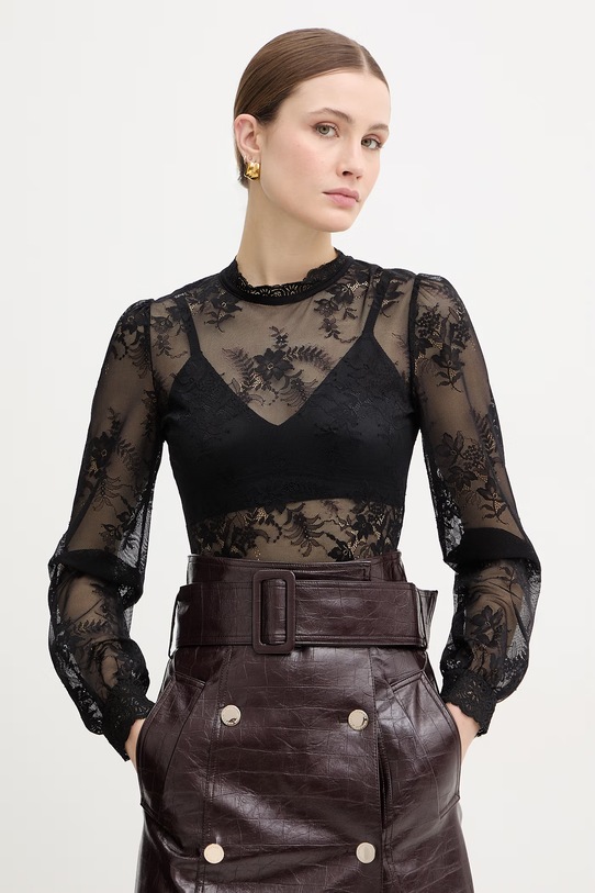 Morgan body z elastanem czarny TMACHA