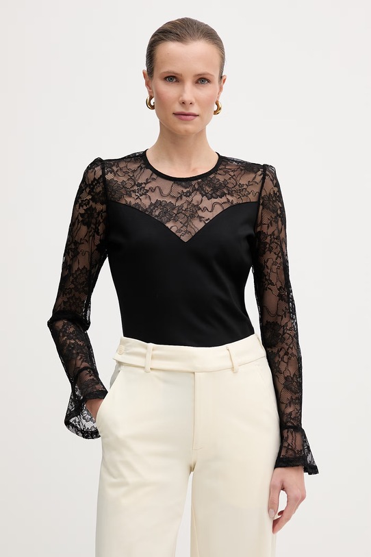 Morgan bluzka z elastanem czarny TMELO