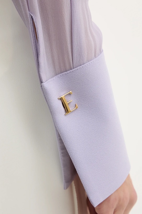 Elisabetta Franchi koszula jedwabna CA14861E2 fioletowy