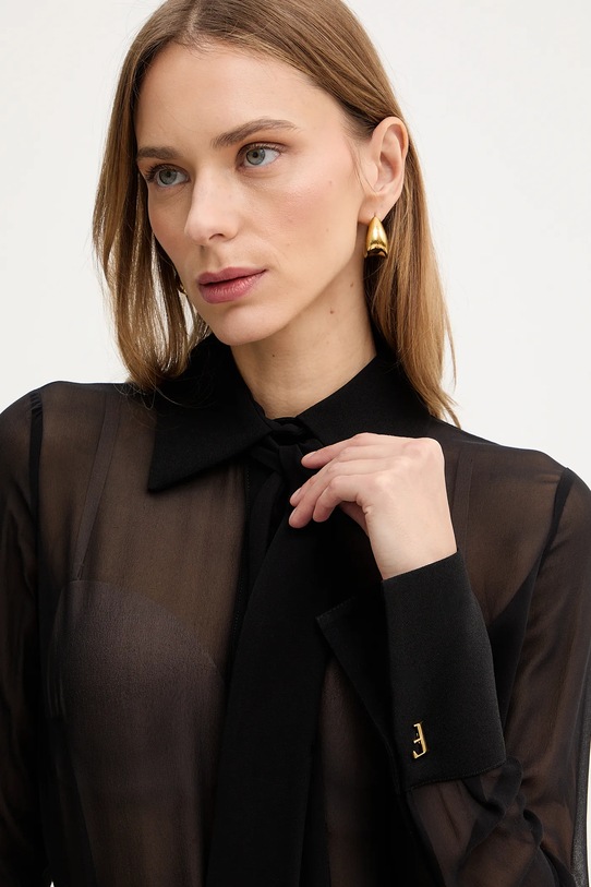 Elisabetta Franchi koszula jedwabna czarny CA14861E2