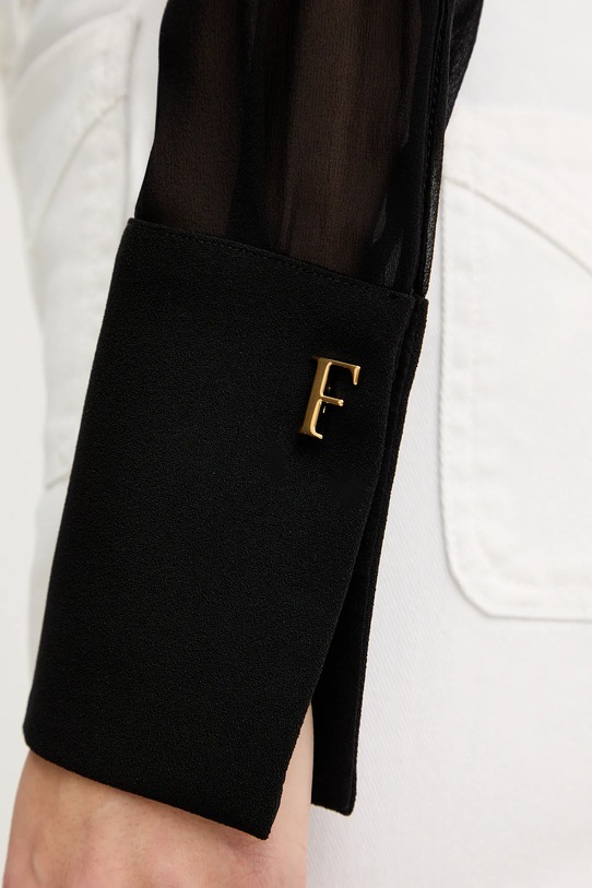 Elisabetta Franchi koszula jedwabna CA14861E2 czarny