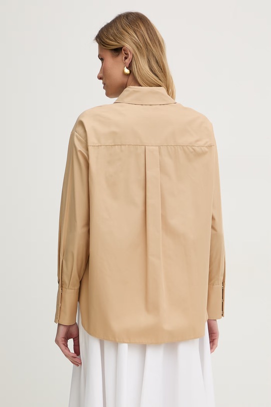 Odzież Elisabetta Franchi koszula bawełniana CA15261E2 beżowy