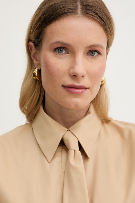 Elisabetta Franchi koszula bawełniana beżowy CA15261E2