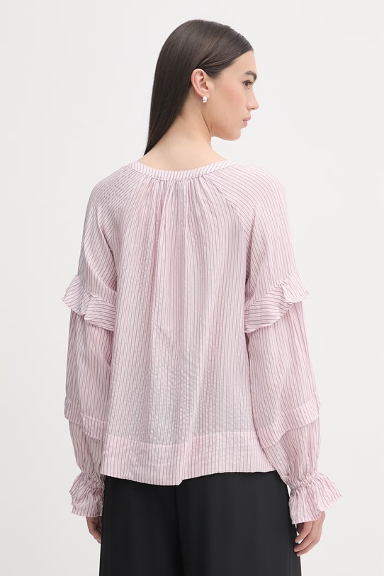 Odzież Mos Mosh bluzka koszulowa damska z wiskozy Jorun 176760 różowy