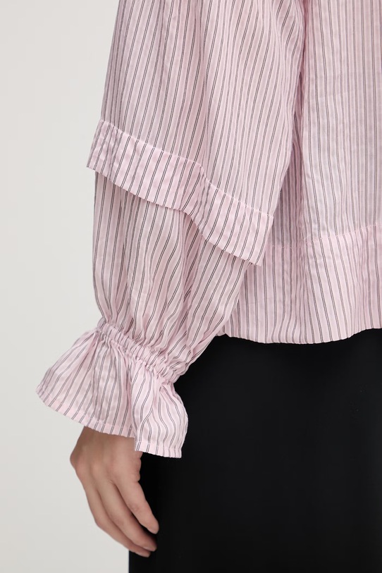 Mos Mosh bluzka koszulowa damska z wiskozy Jorun 176760 różowy