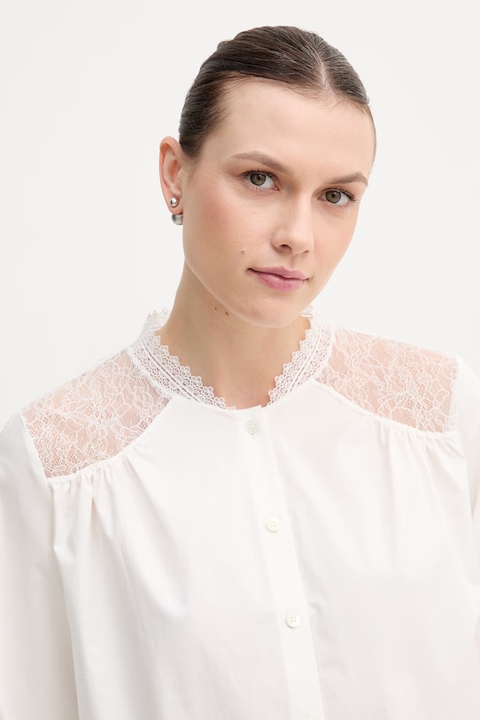 Mos Mosh koszula bawełniana Inda beżowy 177130