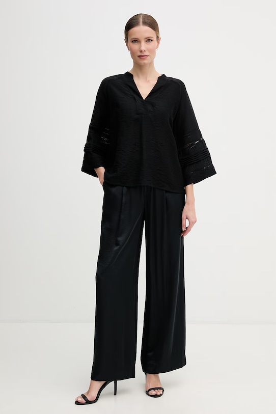 Mos Mosh bluzka damska z wiskozy Aleysa 177950 czarny SS26