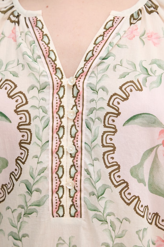 Mos Mosh bluzka damska bawełniana Wylde 178220 zielony