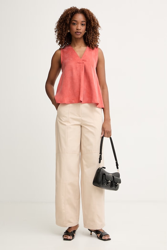 Marella blúzka s ramienkami dámska z lyocellu Emme by Marella 2615161182200 ružová SS26