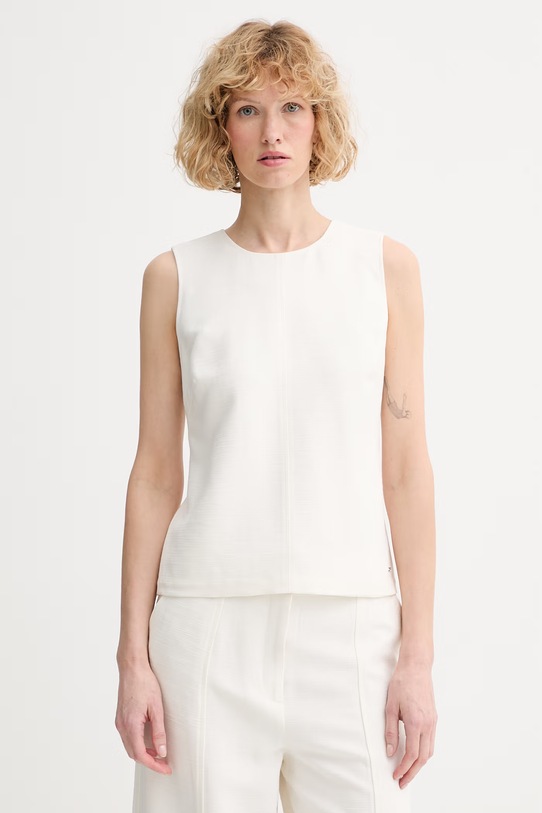 Calvin Klein bluza s naramenicama za žene s viskozom bež LV044F108G