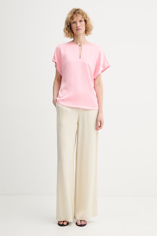 Calvin Klein blúzka dámska LV044F150G ružová SS26