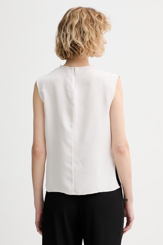 Ρούχα Calvin Klein τοπ γυναικείο από βισκόζη LV044F161G μπεζ