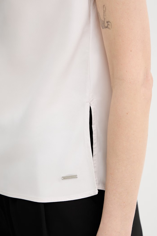 Calvin Klein τοπ γυναικείο από βισκόζη LV044F161G μπεζ