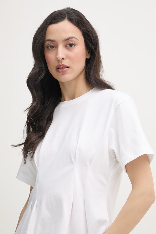 Barbour t-shirt damski bawełniany Liza biały LML0924