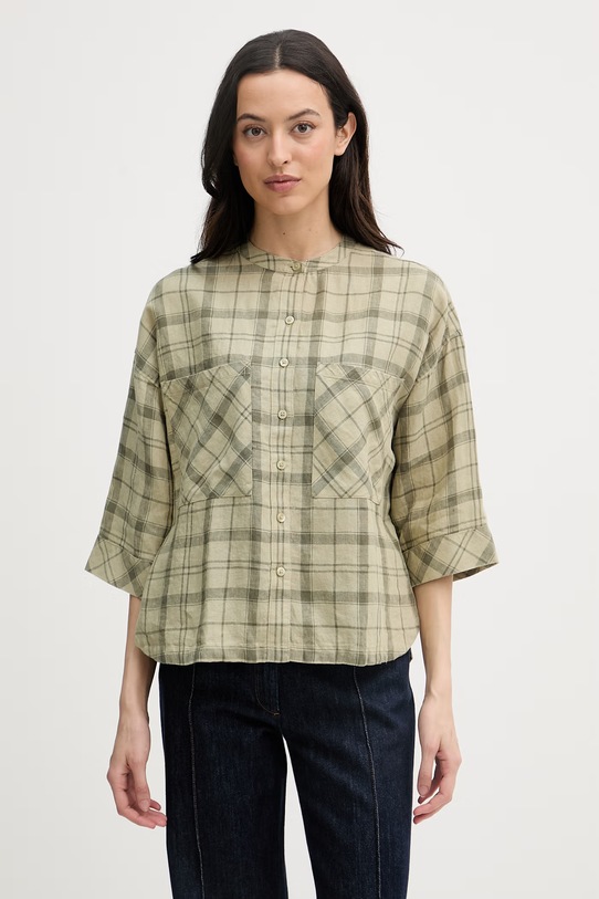 Barbour cămașă pentru femei, din in Orla verde LSH1732