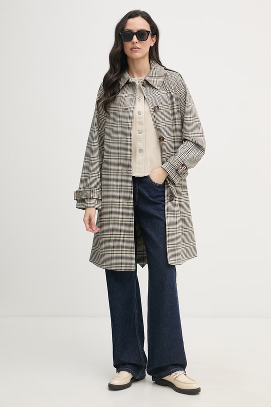 Barbour однобортный жилет для женщин из хлопка Daya LSH1747 бежевый SS26