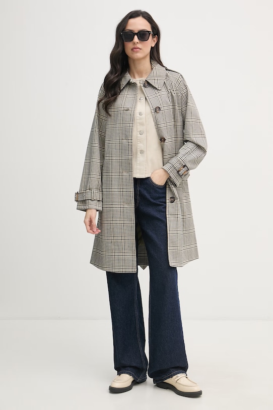 Barbour однобортный жилет для женщин из хлопка Daya LSH1747 бежевый SS26