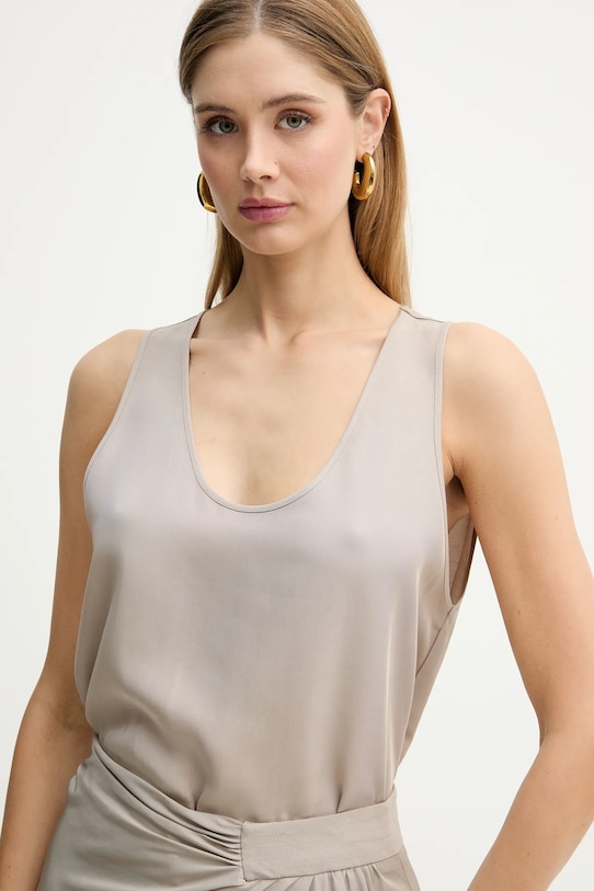 Simona Corsellini bluzka beżowy P26CPTO02001