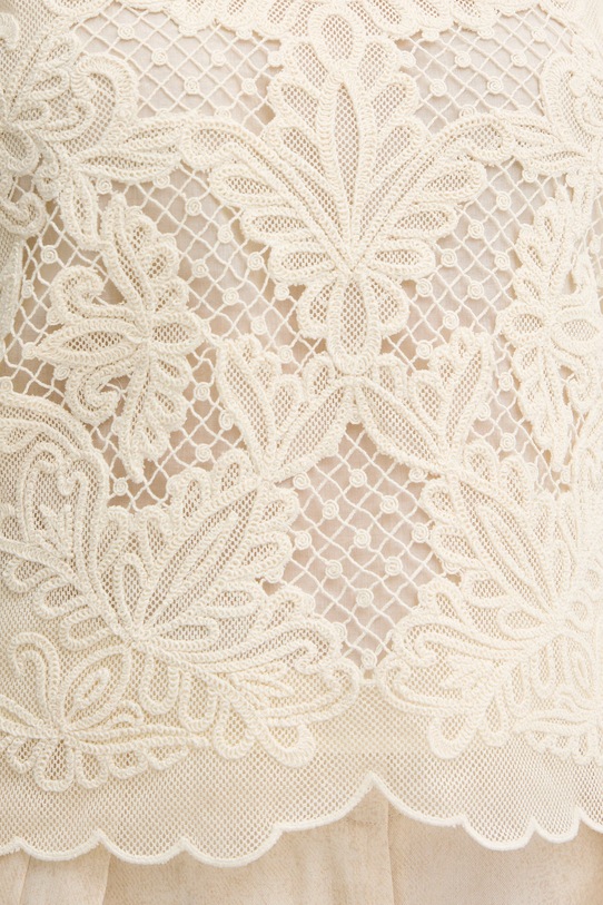 Twinset bluzka na ramiączkach damska z bawełny 261TP2580 beżowy