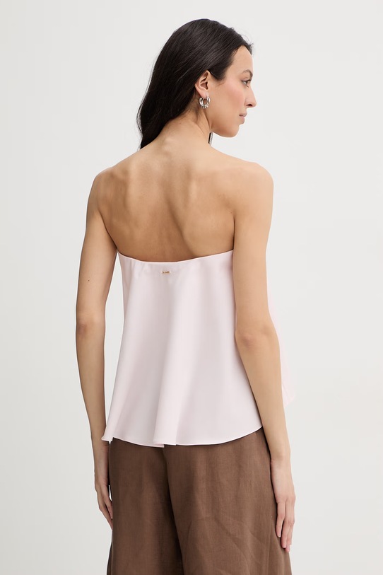 Oblačila Twinset bluza z odkritimi rameni ženska z dodatkom volne 261TP2390 roza