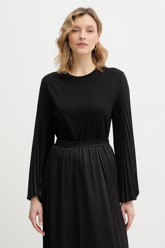 Twinset longsleeve bawełniany bawełna czarny 261LB2HCC