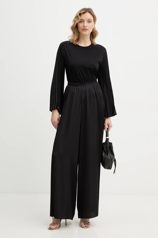 Twinset longsleeve bawełniany 261LB2HCC czarny SS26