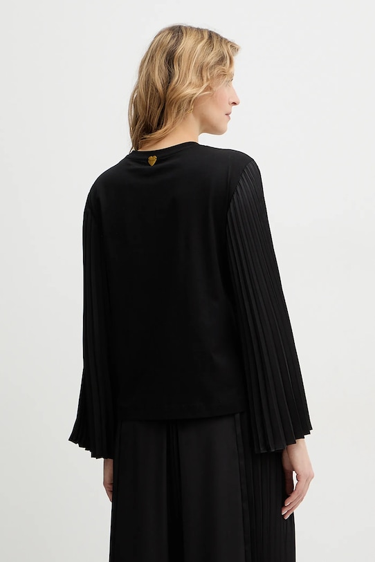 Odzież Twinset longsleeve bawełniany 261LB2HCC czarny