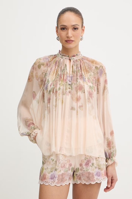 Twinset bluzka damska z wiskozy beżowy 261TT2562