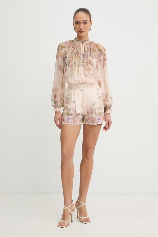 Twinset bluzka damska z wiskozy 261TT2562 beżowy SS26