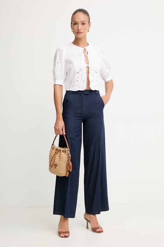 Twinset bluză pentru femei, cu in 261TT2120 alb SS26